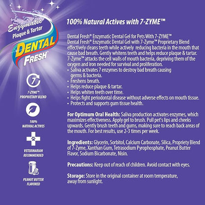 Dental Fresh Enzymatic Gel Finger Toothbrush Kit for Dogs, Includes Dog Finger Toothbrush – Dog Toothpaste and Dog Toothbrush – Dog Teeth Cleaning