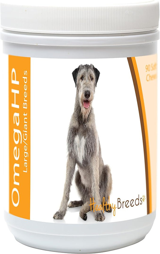 Healthy Breeds Irish Wolfhound Omega HP Fatty Acid Skin and Coat Support Soft Chews 90 Count