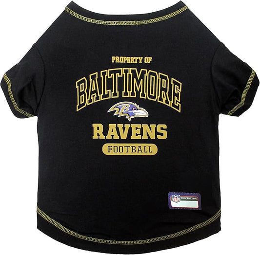 Pets First PET SHIRT for Dogs & Cats - NFL BALTIMORE RAVENS Dog T-Shirt, Small. - Cutest Pet Tee Shirt for the real sporty pup