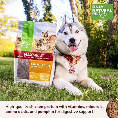 Only Natural Pet MaxMeat Holistic Air Dried Dry Dog Food - All Natural, High Protein, Grain Free and Limited Ingredient - Made with Real Meat - Chicken with Pumpkin & Parsley 2 lb