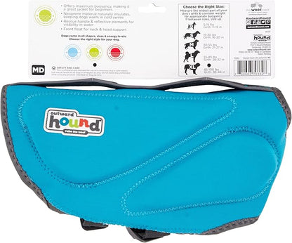 Outward Hound Dawson Swim Blue Dog Life Jacket, Medium