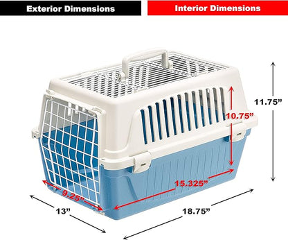 Ferplast Atlas Pet Carrier | Small Pet Carrier for Dogs & Cats w/Top & Front Door Access