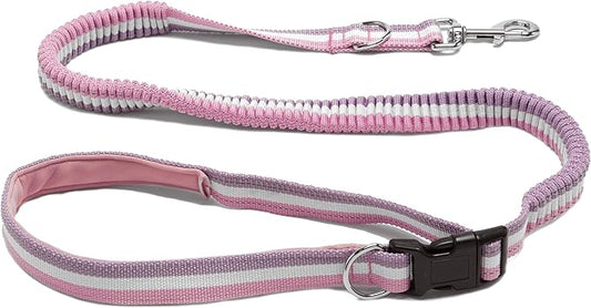 Furhaven Bungee Dog Leash w/ Quick Release Easy Tether - Mermaid Stripe, One Size