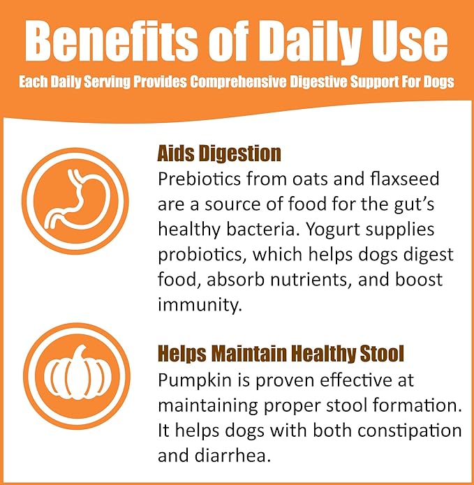 Whole Life Pet Healthy Gut Daily Supplement for Dogs – Probiotics, Prebiotics, Pumpkin. Helps Digestion + Stool Formation. Mixes in Food or with Water for Hydrating Snack