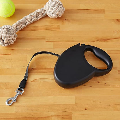 Amazon Basics Retractable Dog Leash, Medium - 16ft, Black