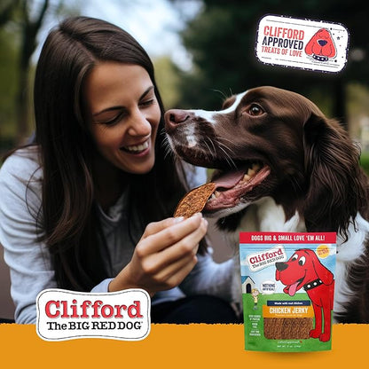 Clifford® Chicken Jerky Dog Treats | Healthy Dog Treats Small Dogs, Medium and Large Dogs | Real Chicken Jerky for Dogs, Grain Free, Rawhide Free Dog Chews - Just Two Ingredients (24oz)