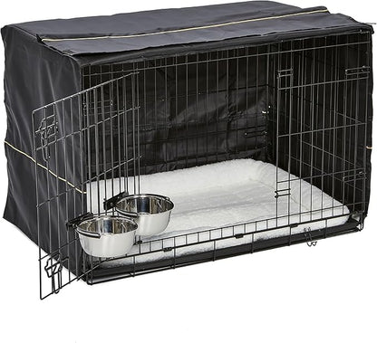 MidWest Homes for Pets iCrate Dog Crate Starter Kit | 36-Inch Crate Kit Ideal for Medium/Large Dogs (weighing 41 - 70 Pounds) || Includes Crate, Pet Bed, 2 Bowls & Crate Cover For Dogs