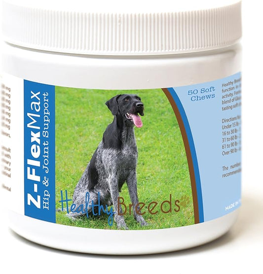 Healthy Breeds German Wirehaired Pointer Z-Flex Max Hip and Joint Soft Chews 50 Count