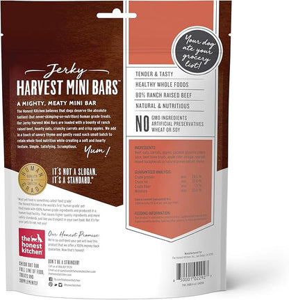 The Honest Kitchen Jerky Harvest Mini Bars: Beef Recipe With Carrots & Apples, 4 oz Bag