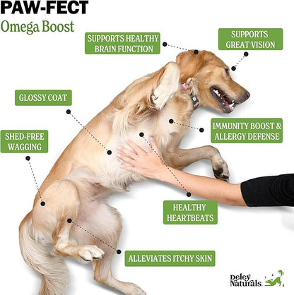 Wild Caught Fish Oil for Dogs - 32oz - Omega 3-6-9, GMO-Free - Reduces Shedding, Supports Skin, Coat, Joints, Heart, Brain, Immune System - Highest EPA & DHA Potency - Only Ingredient is Fish
