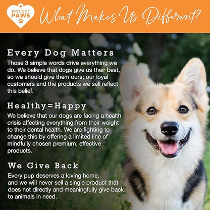 Project Paws Omega 3-6-9 Select Fish Oil for Dogs - Krill Oil Skin and Coat Supplement - 60 Count