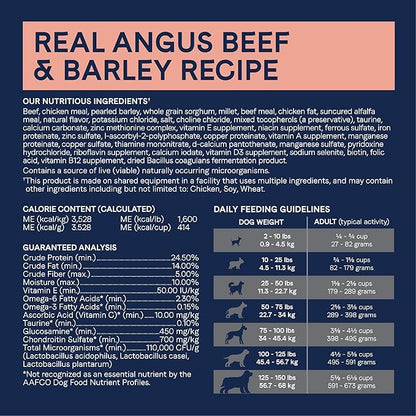 CANIDAE Pure Limited Ingredient Premium Adult Dry Dog Food, Real Beef & Barley Recipe, 22 lbs, with Wholesome Grains
