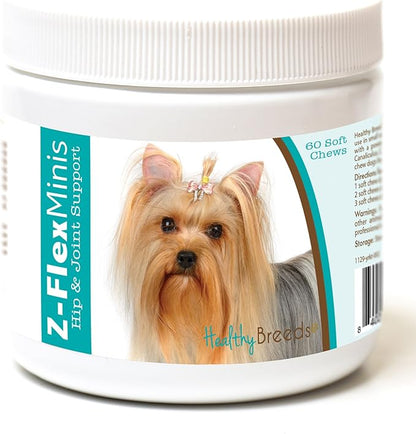 Healthy Breeds Yorkshire Terrier Z-Flex Minis Hip and Joint Support Soft Chews 60 Count