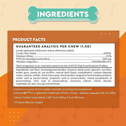Probiotics for Dogs – Daily Probiotic Supports Gut Health, Digestion, Gas, Bloating, Constipation, Stomach Relief & Immune Support - With Natural Probiotic & Prebiotic – 90 Probiotic Chews