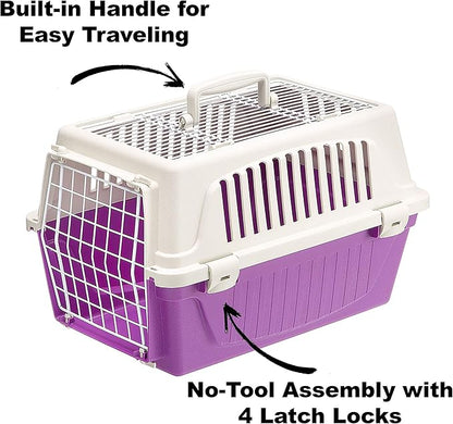 Ferplast Atlas Pet Carrier | Small Pet Carrier for Dogs & Cats w/Top & Front Door Access