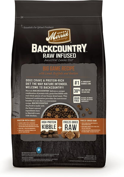 Merrick Backcountry Big Game Dry Dog Food, 4 Lbs.