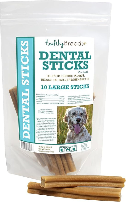 Healthy Breeds English Setter Dental Sticks Large 10 Count