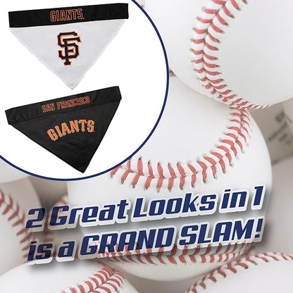 Pets First SFG-3217-S-M MLB San Francisco Giants Reversible Pet Bandana, Small/Medium, MLB Team Color