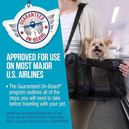 Sherpa Original Deluxe Travel Pet Carrier, Airline Approved & Guaranteed On Board - Black Lattice, Small