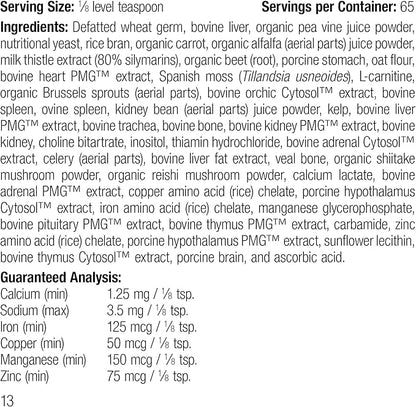Standard Process - Canine Whole Body Support - Daily Supplement for Dogs - 25 Grams