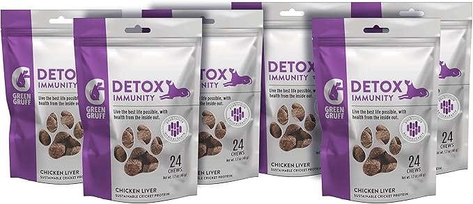 Green Gruff Probiotics & Digestive Enzymes for Dogs - Organic Immune Supplement with Protein, Multivitamin & Omega 3 Fish Oil - Made in USA - Allergy Relief - Canine Probiotic - (6 Pack, 144 Chews)