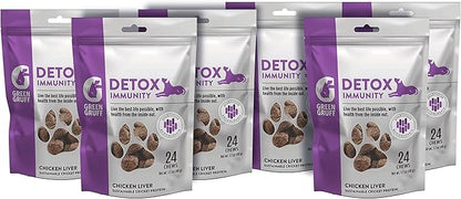 Green Gruff Probiotics & Digestive Enzymes for Dogs - Organic Immune Supplement with Protein, Multivitamin & Omega 3 Fish Oil - Made in USA - Allergy Relief - Canine Probiotic - (6 Pack, 144 Chews)