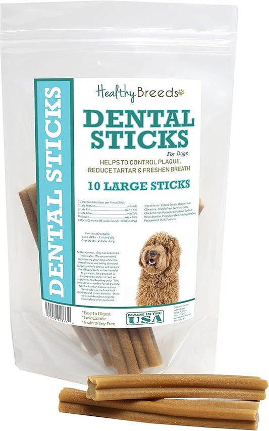 Healthy Breeds Labradoodle Dental Sticks Large 10 Count