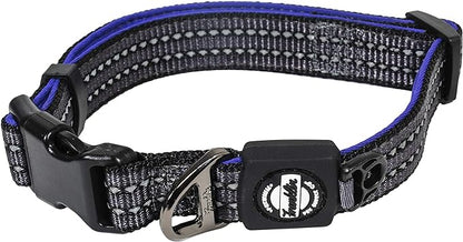Nylon Dog Collar – Reflective – Franklin Pet Supply Co™ – Comfort Fit – Neoprene – Adjustable – Large – Purple