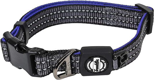 Nylon Dog Collar – Reflective – Franklin Pet Supply Co™ – Comfort Fit – Neoprene – Adjustable – Large – Purple