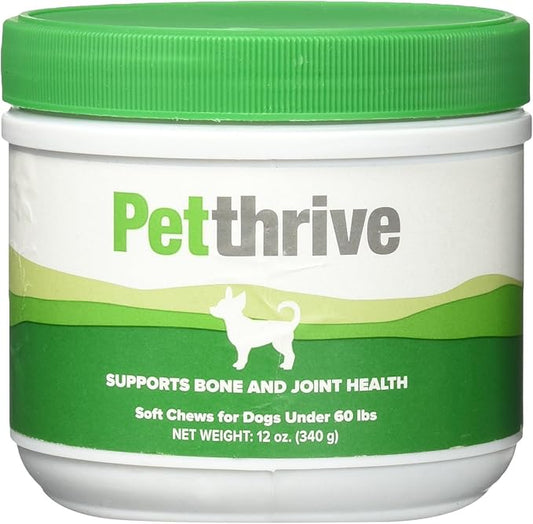 Dog Hip and Joint Support Supplement Soft Chews with Resveratrol and Hyaluronic Acid, Mobility Bites Chewables, Bacon Flavor, Small Breed