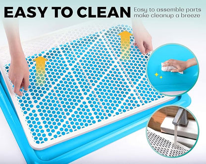 Pet Awesome Dog Potty Tray/Puppy Pee Pad Holder 25”x20” Indoor Wee Training for Small and Medium Dogs