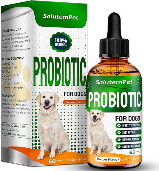 Probiotics for Dogs | Liquid Probiotics for Dogs | Prebiotic for Dogs & Digestive Enzymes | Puppy Probiotic | Dog Probiotics and Digestive Enzymes | 2 Oz