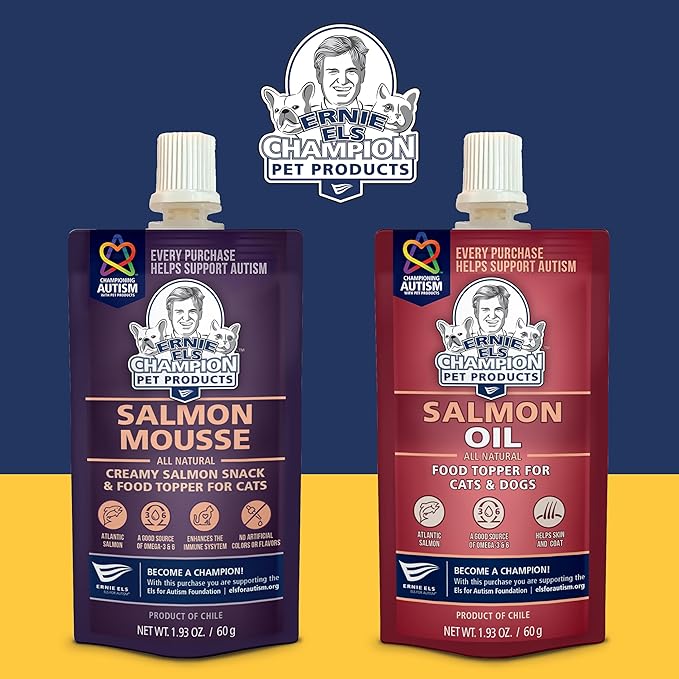 Ernie Els Premium Salmon Oil Supplement for Dogs & Cats - Omega-Rich Fish Oil for Healthy Skin & Coat, Supports Joint Function (Pack of 2)