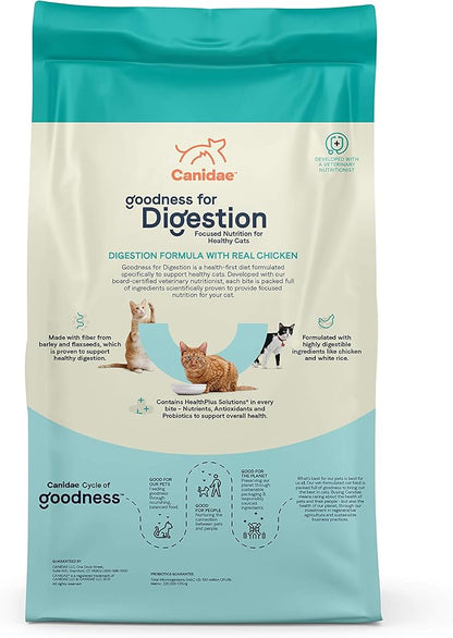 Canidae Goodness for Digestion, Premium Adult Dry Cat Food with Real Chicken, 5 lbs.