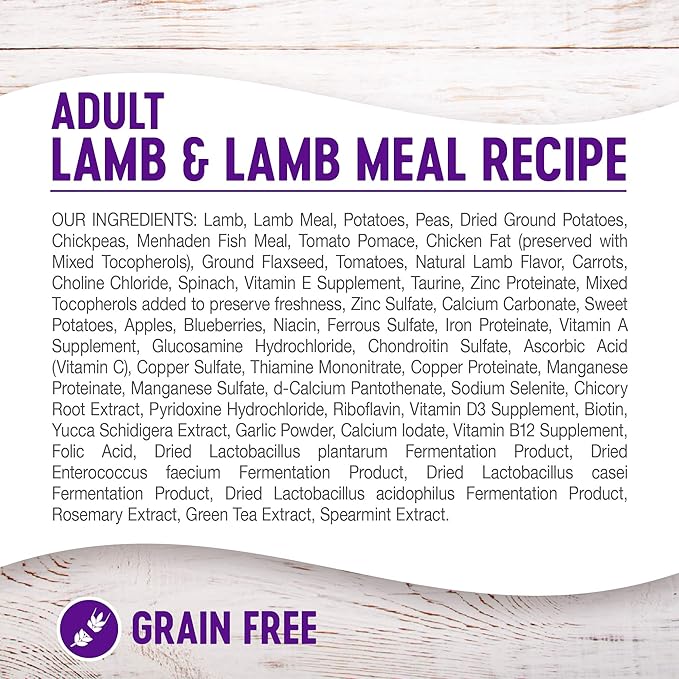 Wellness Complete Health Grain-Free Dry Dog Food, Natural Ingredients, Made in USA with Real Meat, For All Lifestages (Lamb, 24-Pound Bag)