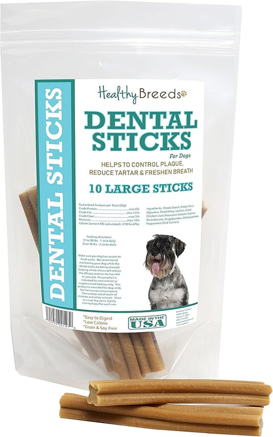 Healthy Breeds Standard Schnauzer Dental Sticks Large 10 Count