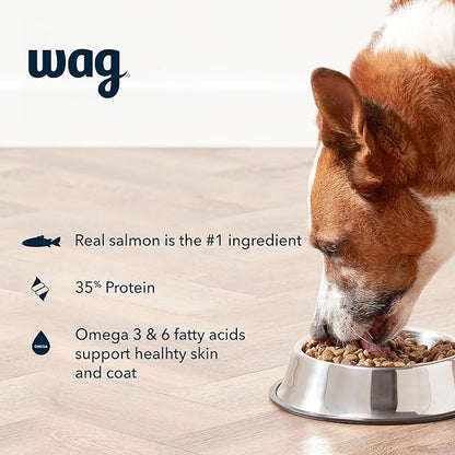 Amazon Brand - Wag Dry Dog Food Grain-Free Salmon & Lentil Recipe, High Protein (4 lb bag)