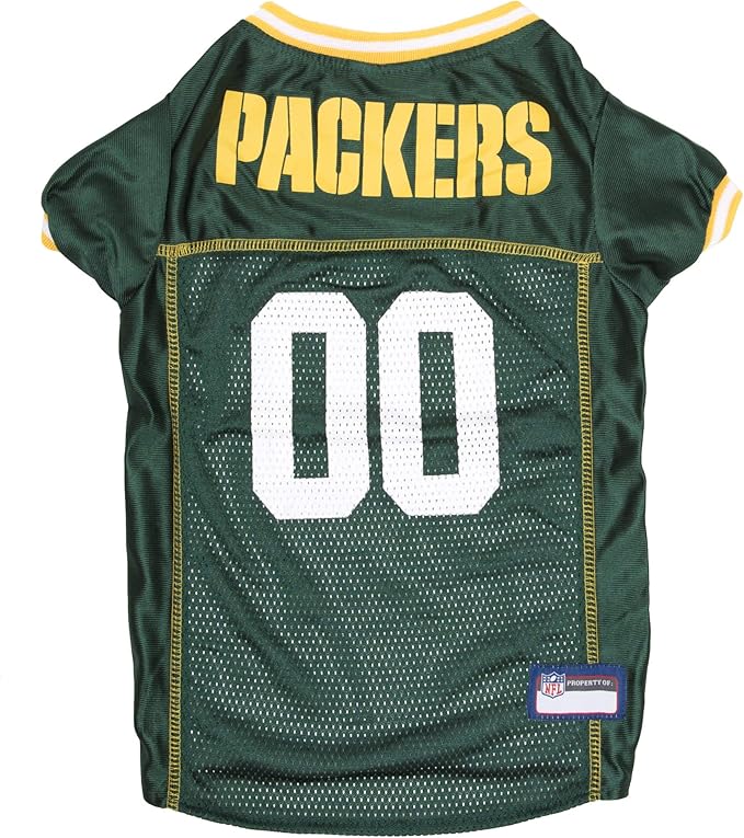 NFL Green Bay Packers Dog Jersey, Size: 3X-Large. Best Football Jersey Costume for Dogs & Cats. Licensed Jersey Shirt