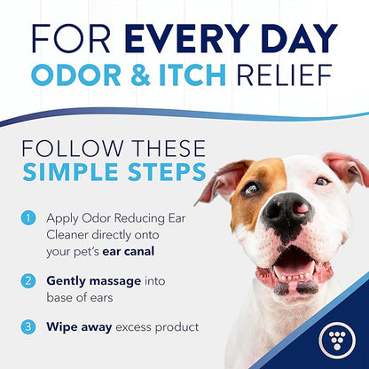 TropiClean Oxymed Cat & Dog Ear Cleaner Solution - Preventative Ear Infection Treatment For Dogs & Cats 4 Ounce