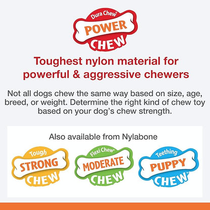 Nylabone Power Chew Flavor Frenzy Knuckle Bone Chew Toy for Dogs, Indestructible Chew Toys for Aggressive Chewers, Philly Cheesesteak Flavor, X-Large/Souper - 50+ lbs. (1 Count)