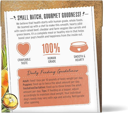 The Honest Kitchen Butcher Block Pâté: Beef, Cheddar & Farm Veggies Wet Dog Food, 10.5 oz (Pack of 6)