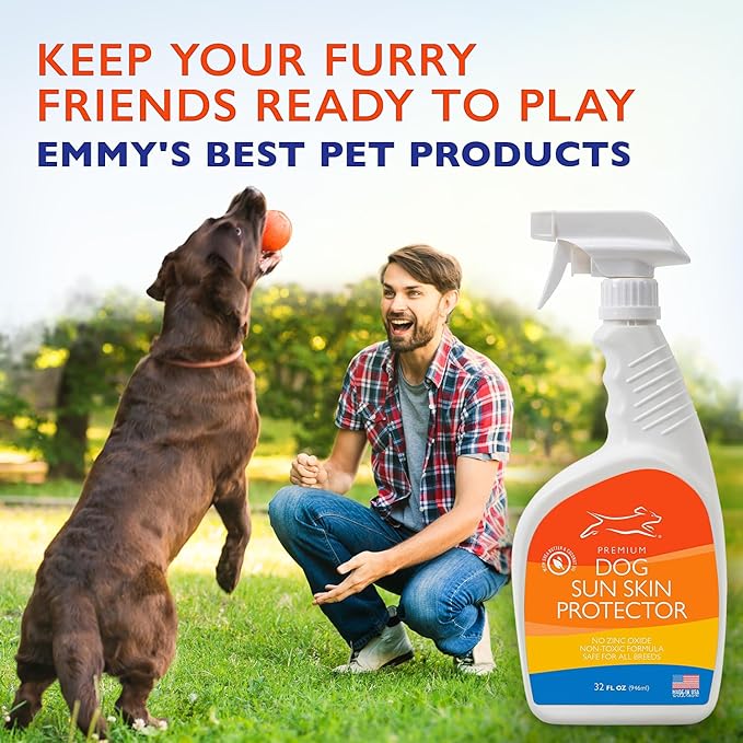 EBPP Dog Sunscreen Sun Skin Protector Spray 32 oz - Safe for All Breeds with No Zinc Oxide - Pet Protection and Moisturizer for Skin, Coat, Nose, Ears