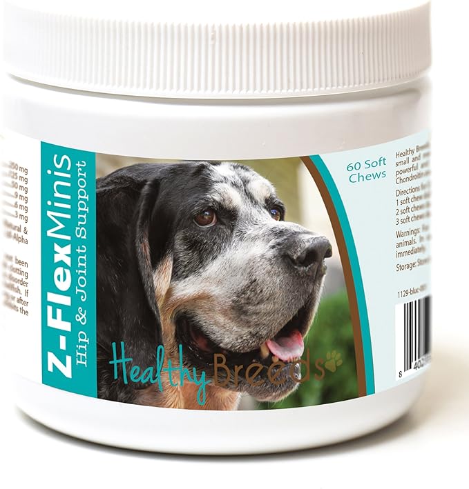 Healthy Breeds Bluetick Coonhound Z-Flex Minis Hip and Joint Support Soft Chews 60 Count
