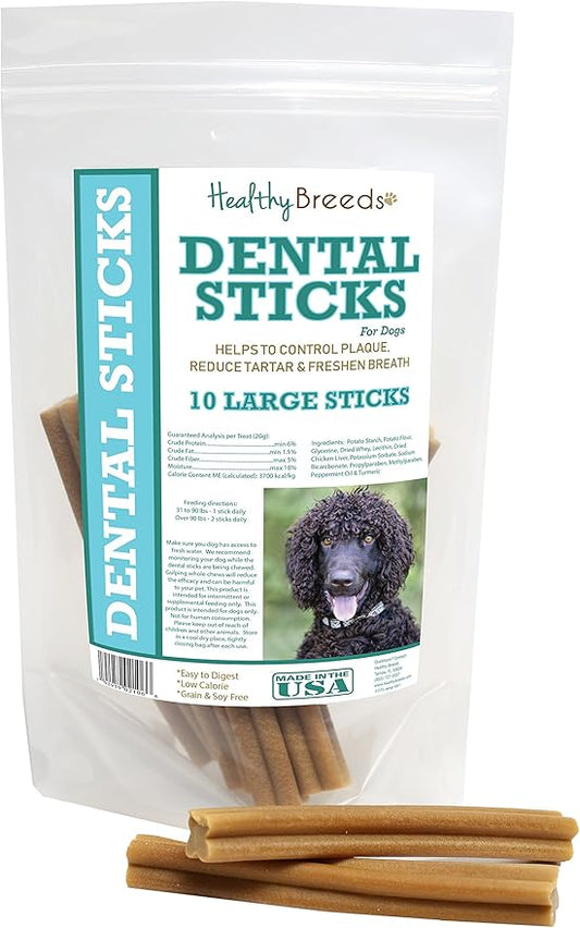 Healthy Breeds Irish Water Spaniel Dental Sticks Large 10 Count