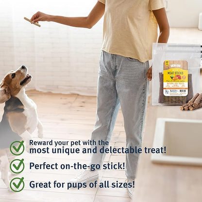 Mon Ami Beef Meat Sticks for Dogs with Farm Fresh Vegetables (11 Oz) – Human Grade Dog Treats with Superfoods - Training Treats for Dogs - Healthy Dog Treats for Small, Medium and Large Dogs