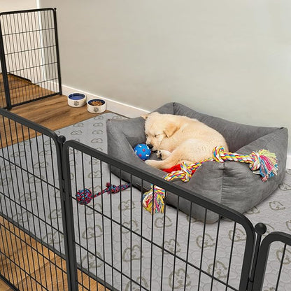 FXW Homeplus Dog Playpen Designed for Indoor Use, 40" Height for Large Dogs, Black│Patented