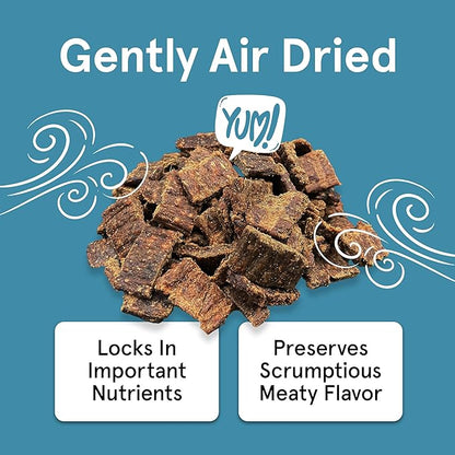 Real Meat Dog Treats - Two 12oz Bag of Bite-Sized Air-Dried Fish & Venison Jerky for Dogs - Grain-Free Jerky Dog Treats Made up of 95% All-Natural, Human-Grade, Free-Range Venison & Ocean-Caught Fish