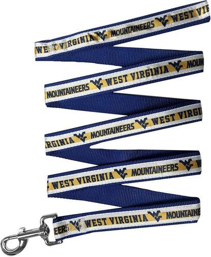 Pets First Collegiate Pet Accessories, Dog Leash, West Virginia Mountaineers, Medium