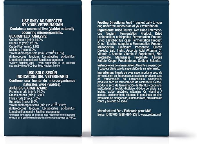Vet One Advita™ Probiotic Powder for Dogs, a Daily Nutritional Supplement to Maintain Immune System, Appetite, & Digestion in 30, 1g Packets (3-Pack)