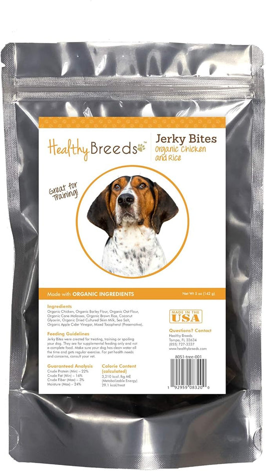 Healthy Breeds Treeing Walker Coonhound Jerky Bites Chicken & Rice Recipe Dog Treats 5 oz